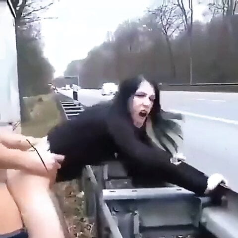 Croatian girl fucked on a highway